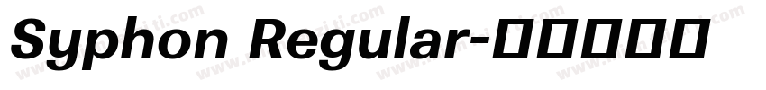 Syphon Regular字体转换